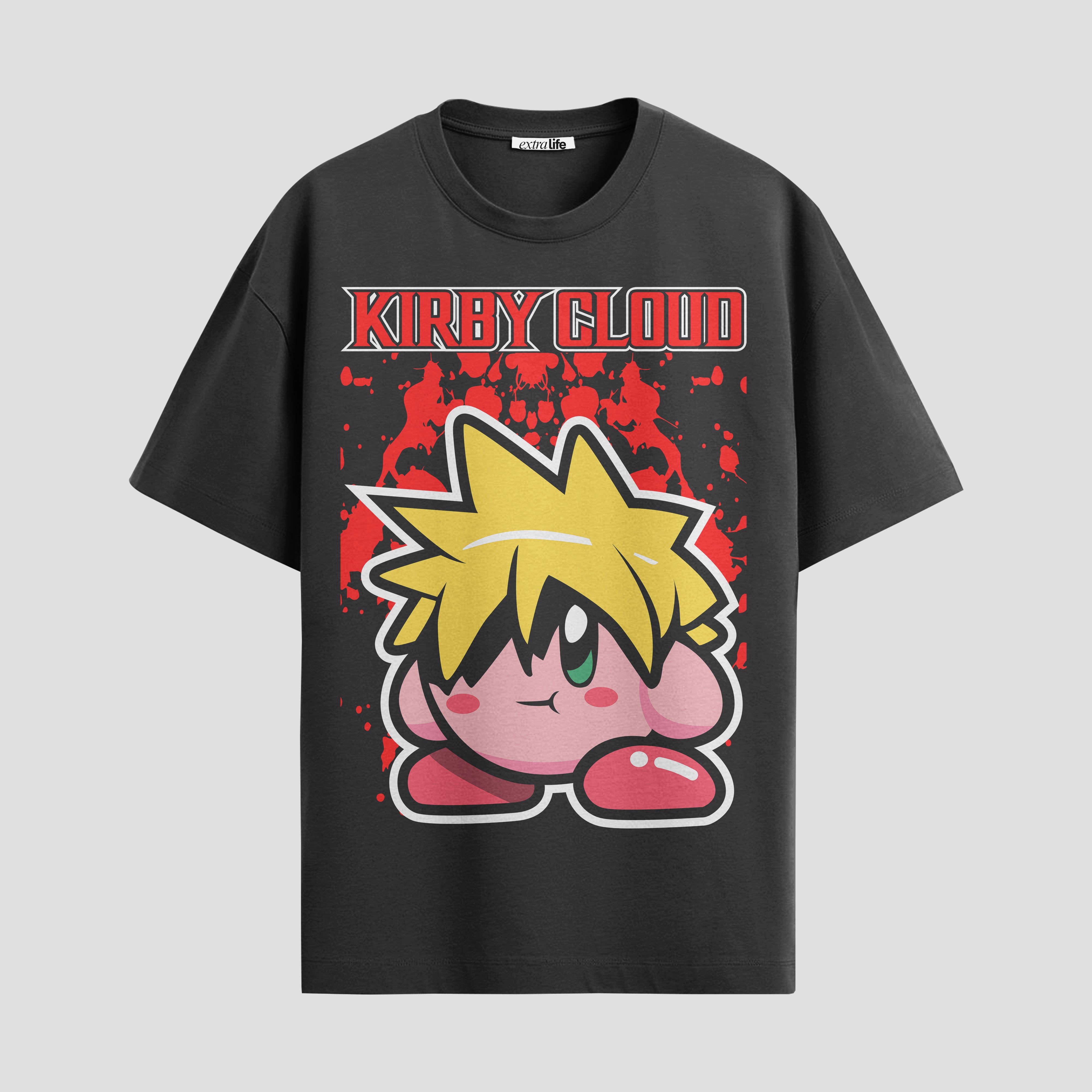 Playera urbana de anime y gaming ExtraLife MX, corte Standard Fit unisex ligero y transpirable en color Deep Black y Pure White, ropa de uso diario para gym y casual.