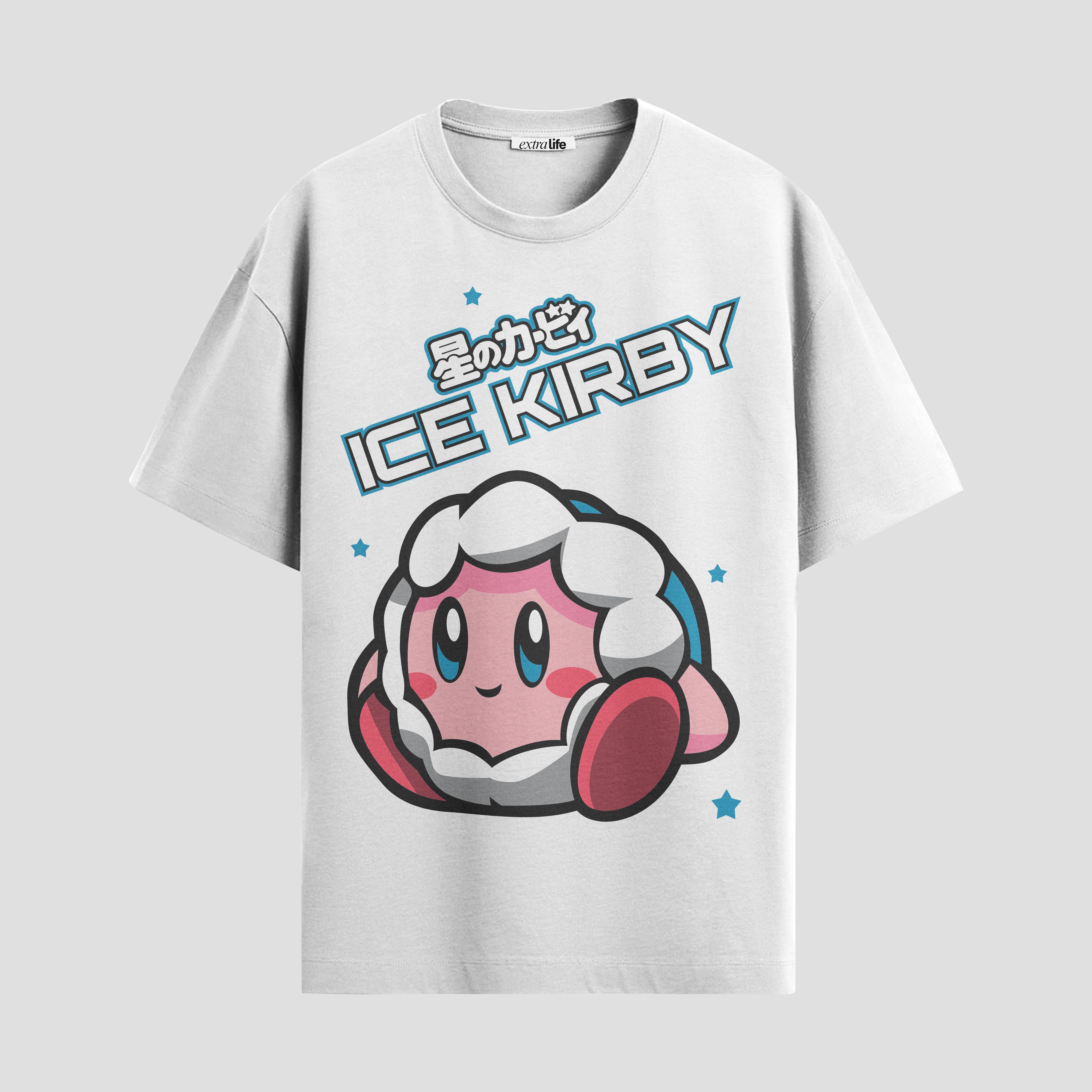 Playera urbana de anime y gaming ExtraLife MX, corte Standard Fit unisex ligero y transpirable en color Deep Black y Pure White, ropa de uso diario para gym y casual.