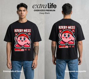 El Reino Rosa | La Bola del Beisbol #02102 - Playera Oversized Premium | Deep Black - Foto en modelo