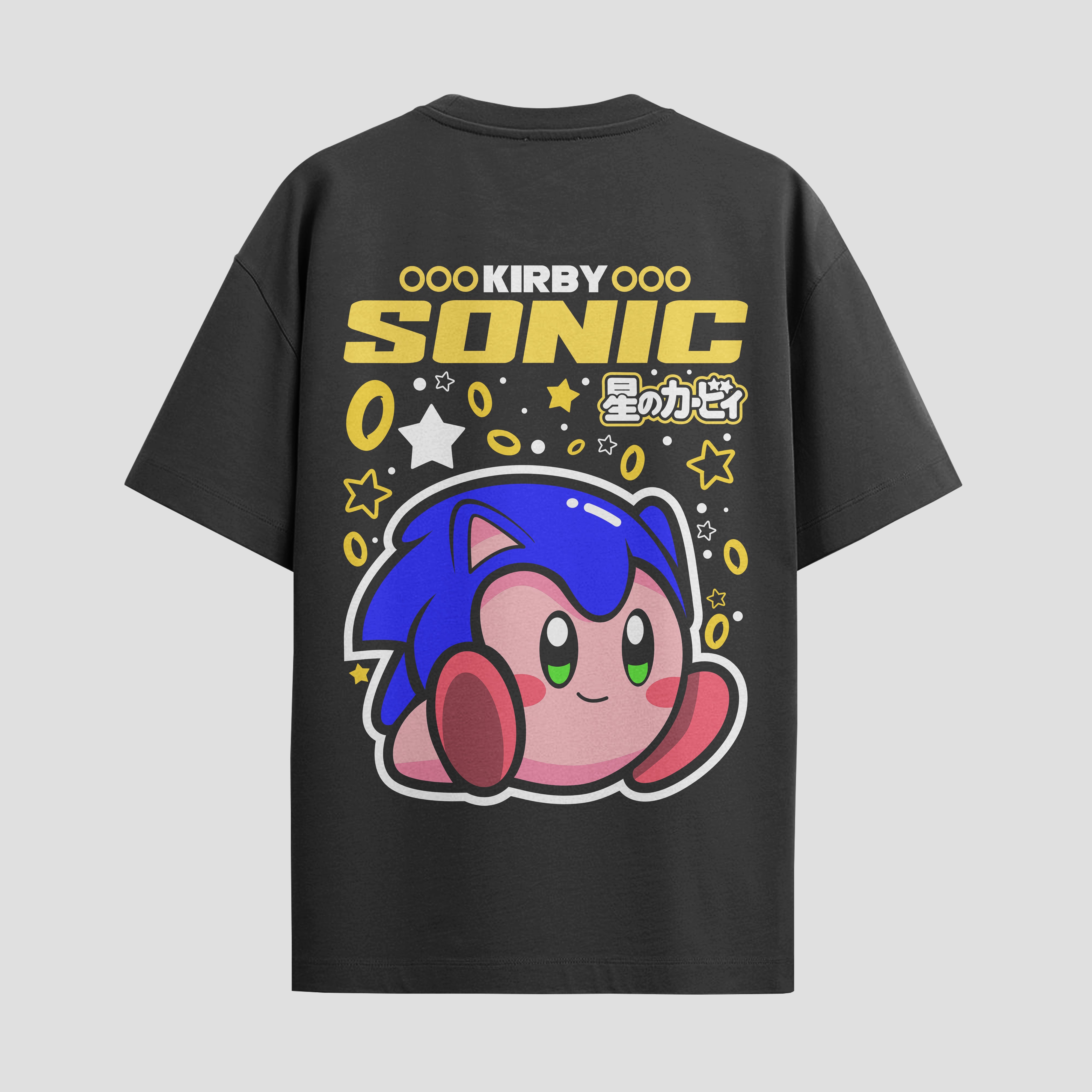 Playera urbana de anime y gaming ExtraLife MX, corte Standard Fit unisex ligero y transpirable en color Deep Black y Pure White, ropa de uso diario para gym y casual.