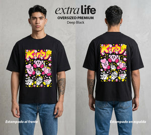 El Reino Rosa | La Bola Rosa #02107 - Playera Oversized Premium | Deep Black - Foto en modelo