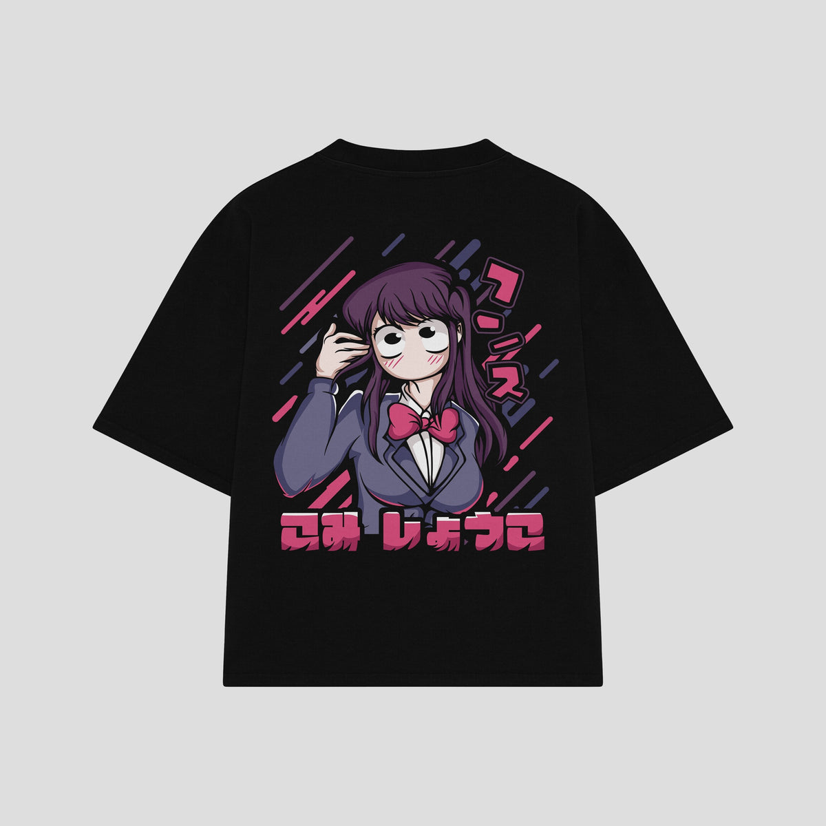 Playera streetwear premium de anime y gaming ExtraLife MX, corte oversized drop shoulder ligero y fresco en color Deep Black y Off-White, moda urbana mexicana de culto.