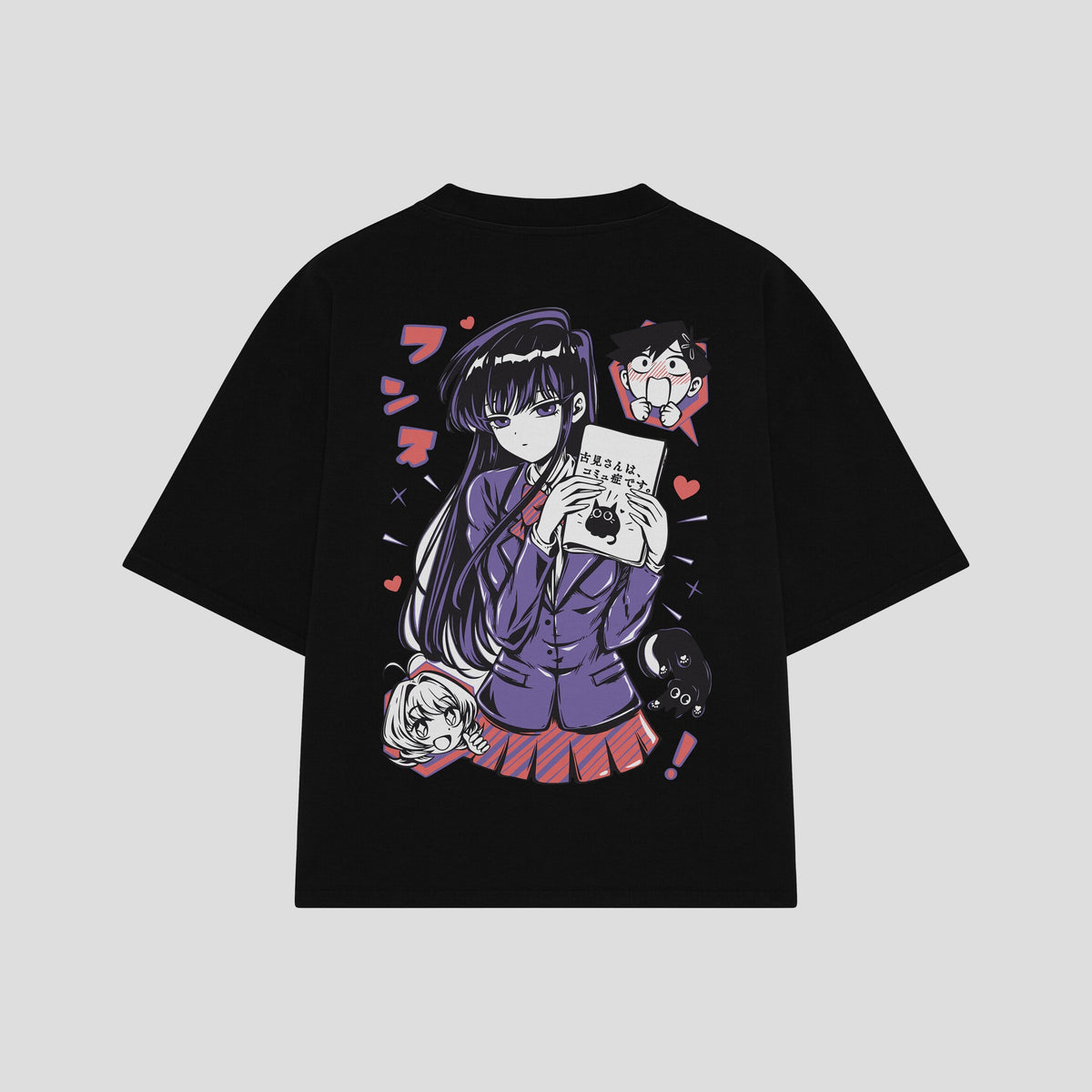 Playera streetwear premium de anime y gaming ExtraLife MX, corte oversized drop shoulder ligero y fresco en color Deep Black y Off-White, moda urbana mexicana de culto.