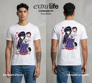 Cien Amigos | El Silencio del Alma #02118 - Playera Standard Fit | Pure White - Foto en modelo