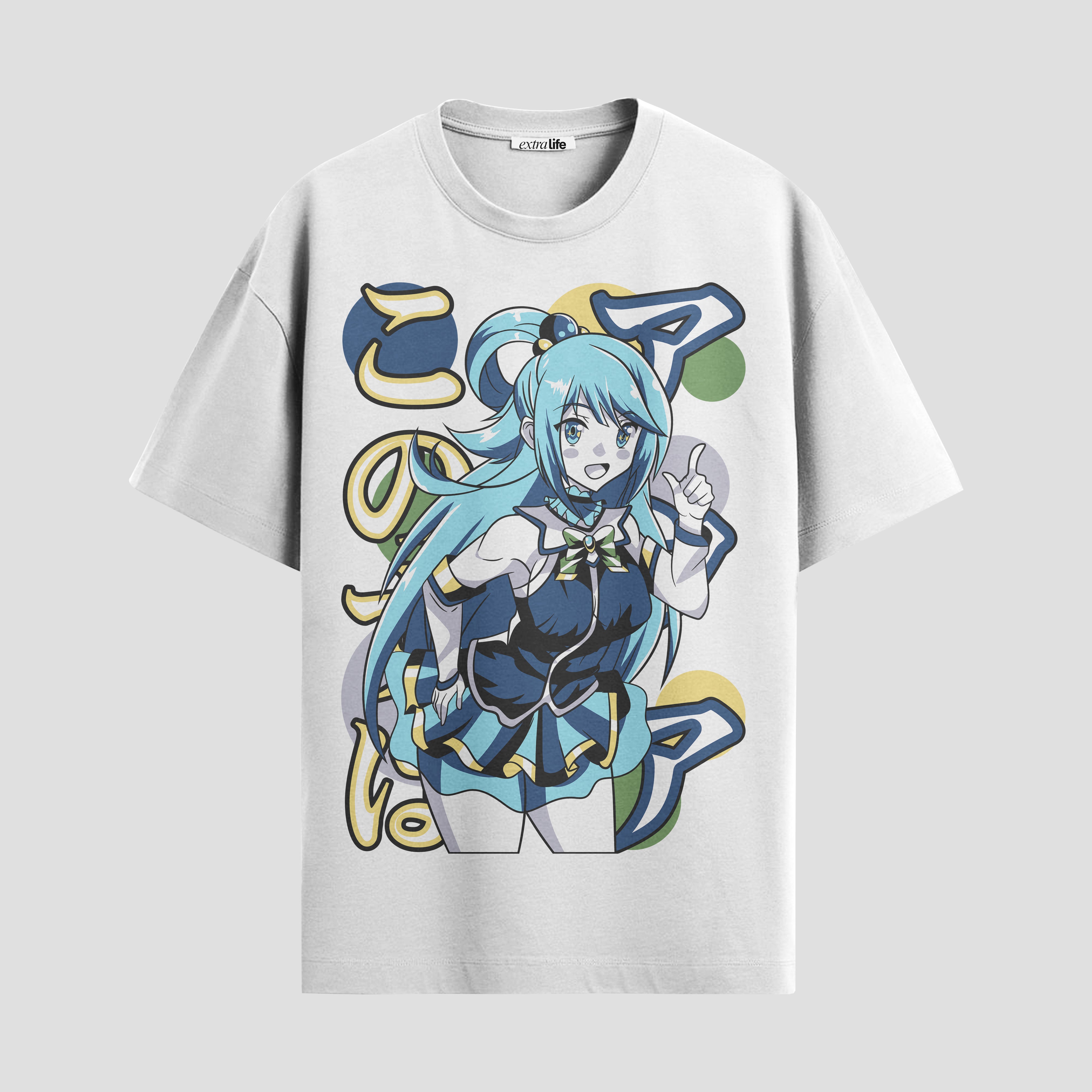 Playera urbana de anime y gaming ExtraLife MX, corte Standard Fit unisex ligero y transpirable en color Deep Black y Pure White, ropa de uso diario para gym y casual.