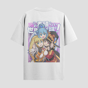 Playera urbana de anime y gaming ExtraLife MX, corte Standard Fit unisex ligero y transpirable en color Deep Black y Pure White, ropa de uso diario para gym y casual.