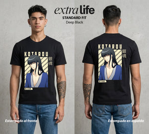 El Samurai sin Trabajo | Elizabeth del Poder #02127 - Playera Standard Fit | Deep Black - Foto en modelo