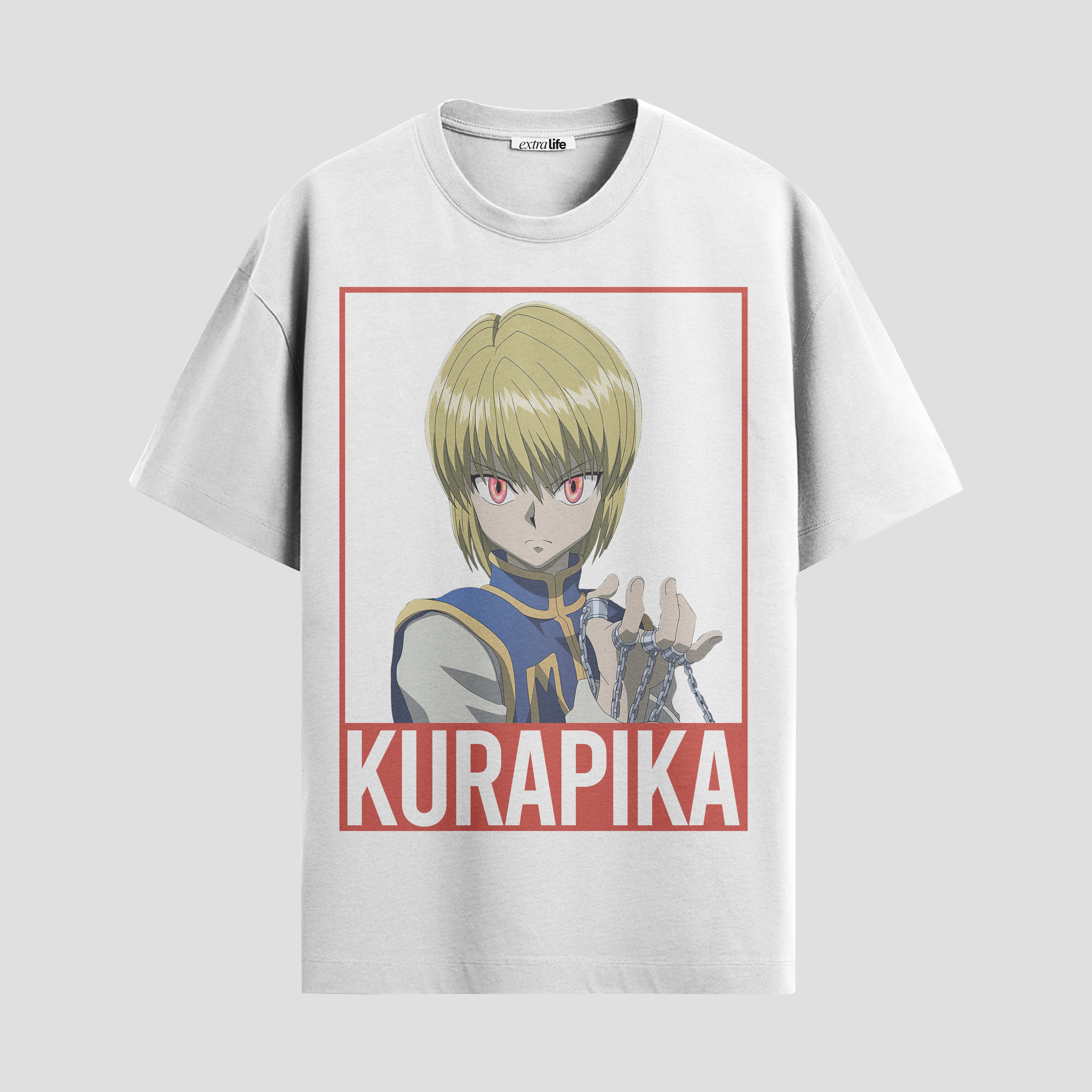 Playera urbana de anime y gaming ExtraLife MX, corte Standard Fit unisex ligero y transpirable en color Deep Black y Pure White, ropa de uso diario para gym y casual.