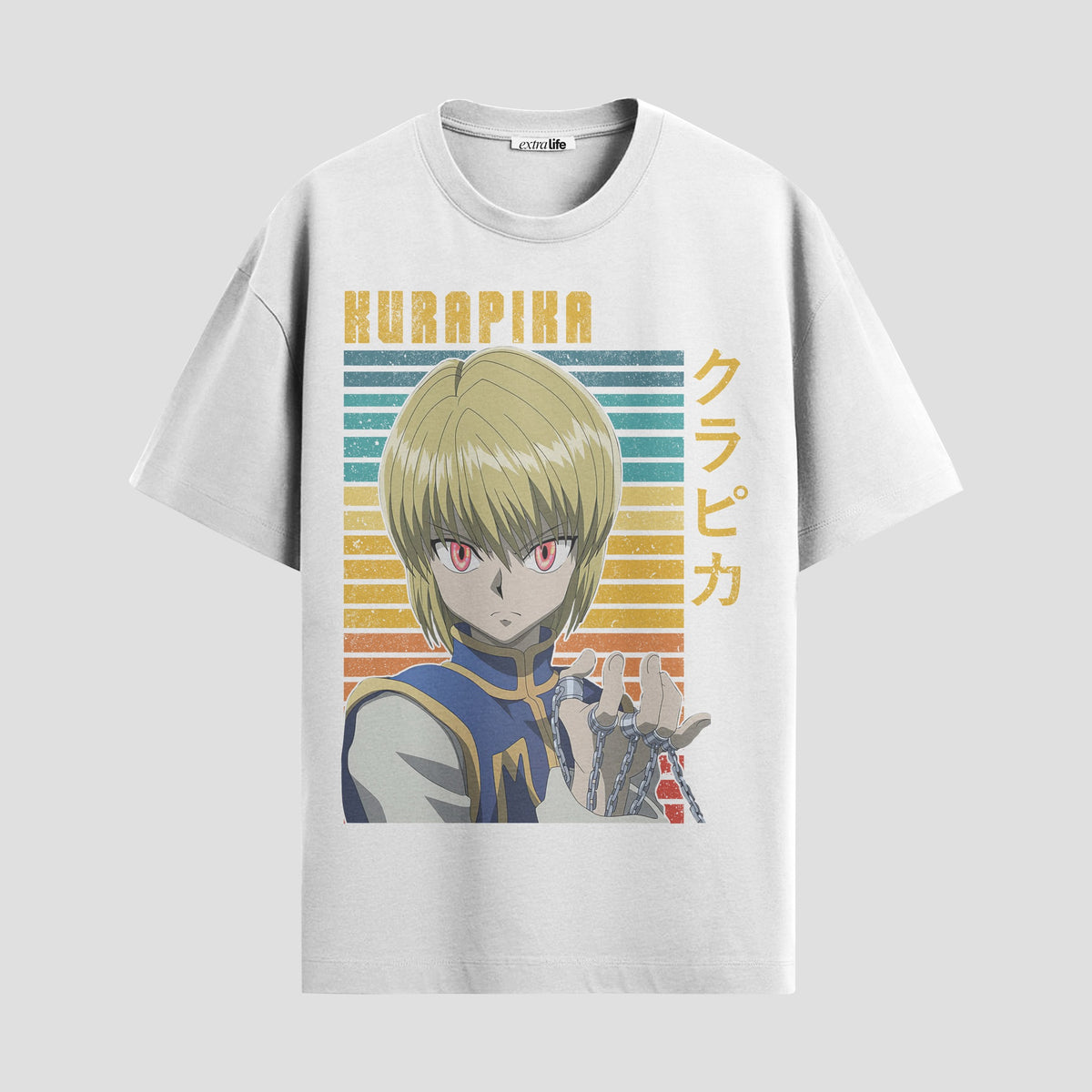 Playera urbana de anime y gaming ExtraLife MX, corte Classic Premium unisex ligero y transpirable en color Deep Black y Pure White, ropa de uso diario para gym y casual.