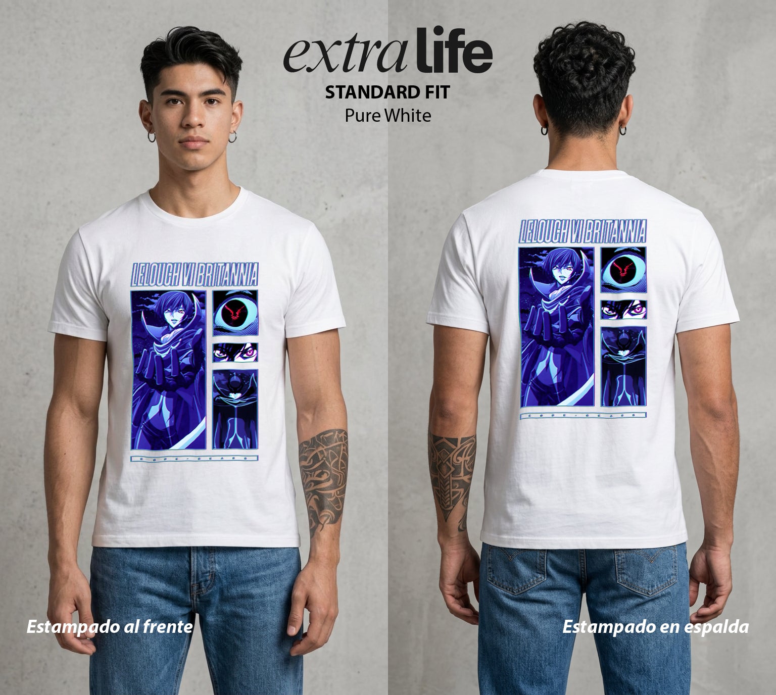 El Ojo del Rey | El Diseño del Rey #02146 - Playera Standard Fit | Pure White - Foto en modelo