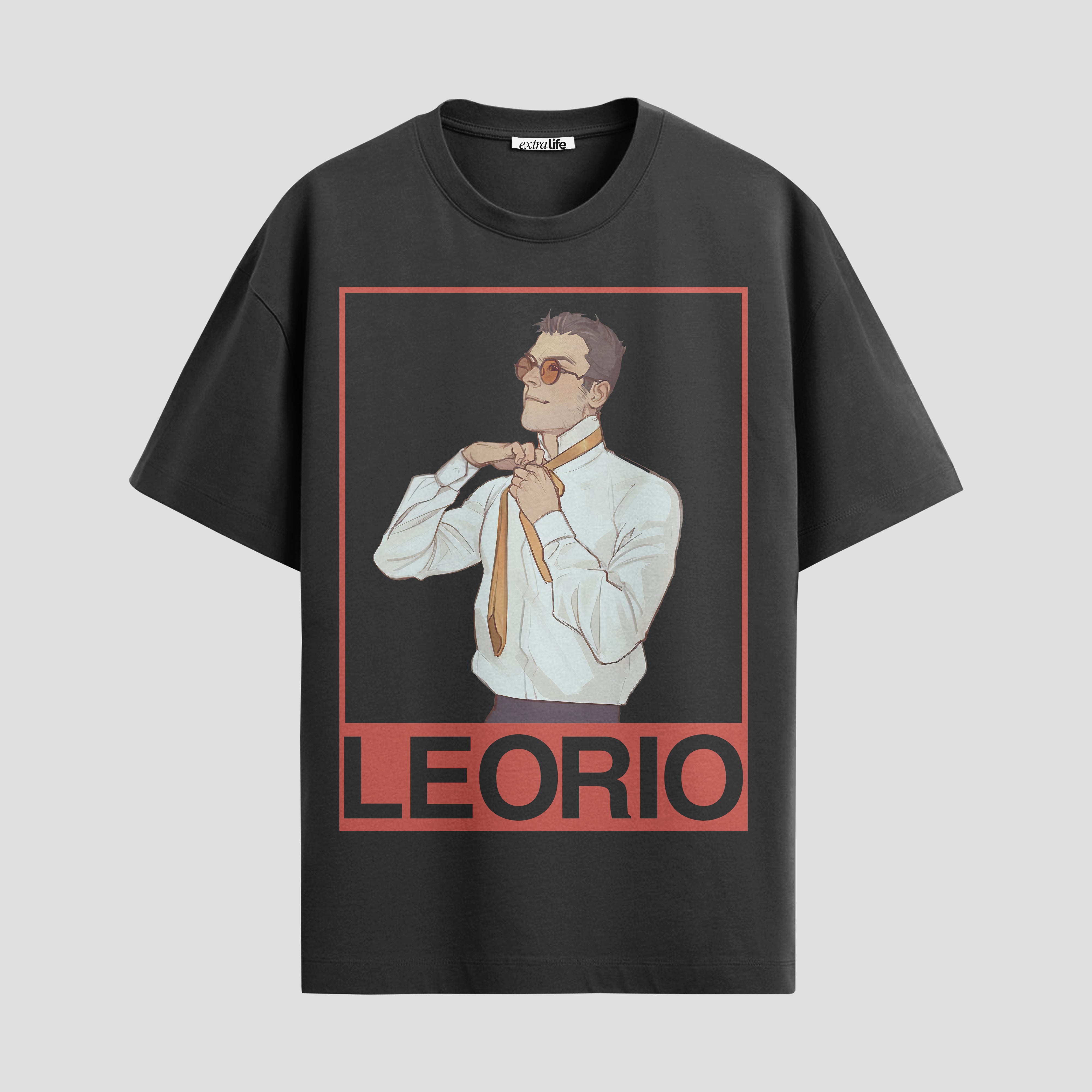 Playera urbana de anime y gaming ExtraLife MX, corte Standard Fit unisex ligero y transpirable en color Deep Black y Pure White, ropa de uso diario para gym y casual.