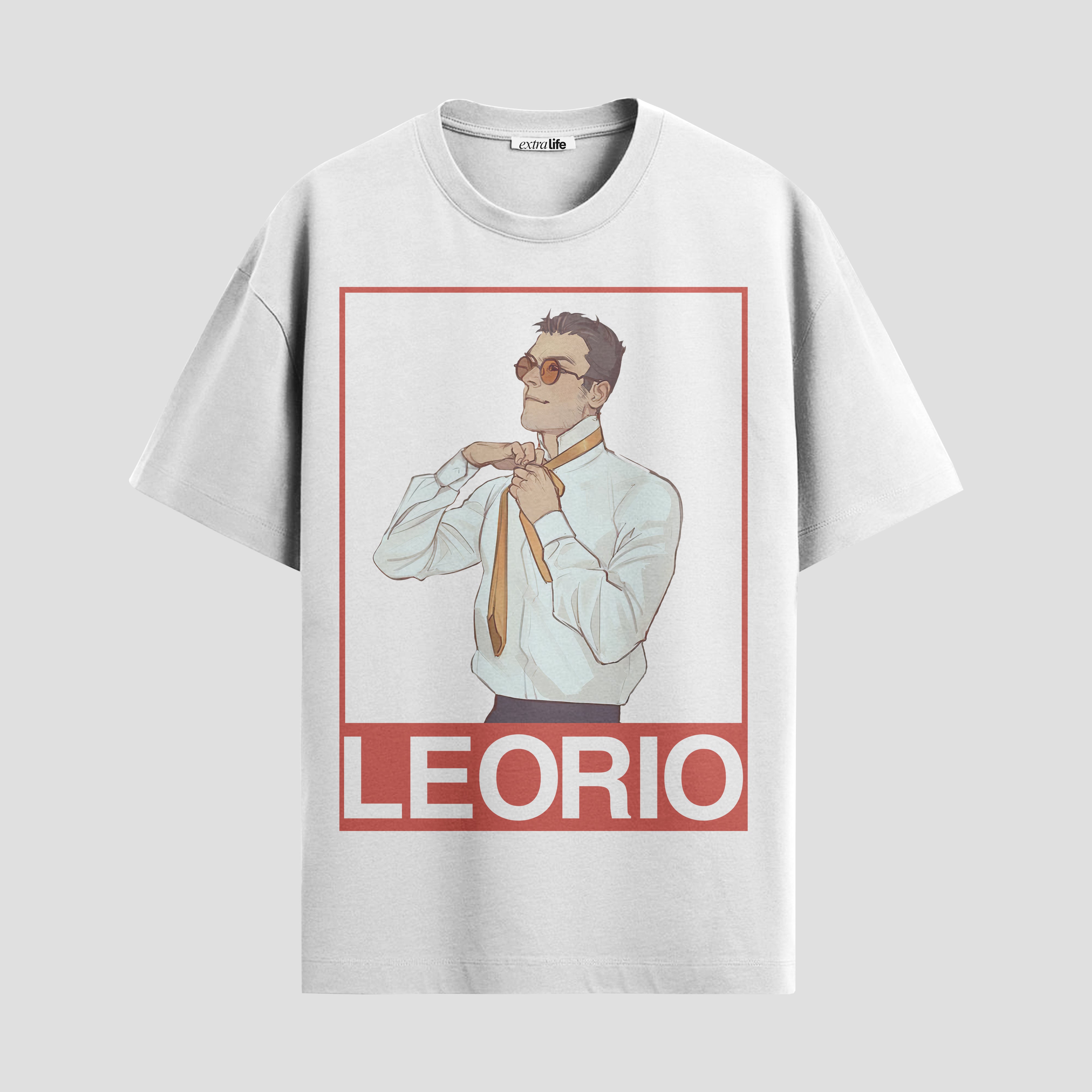 Playera urbana de anime y gaming ExtraLife MX, corte Standard Fit unisex ligero y transpirable en color Deep Black y Pure White, ropa de uso diario para gym y casual.