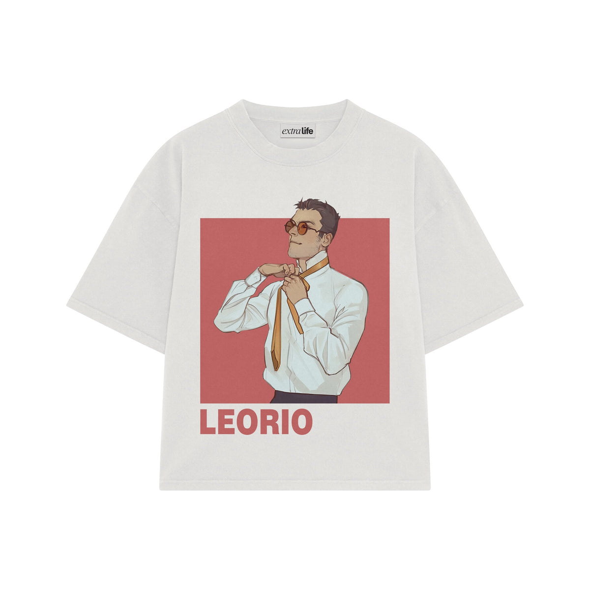 Playera streetwear premium de anime y gaming ExtraLife MX, corte oversized drop shoulder ligero y fresco en color Deep Black y Off-White, moda urbana mexicana de culto.
