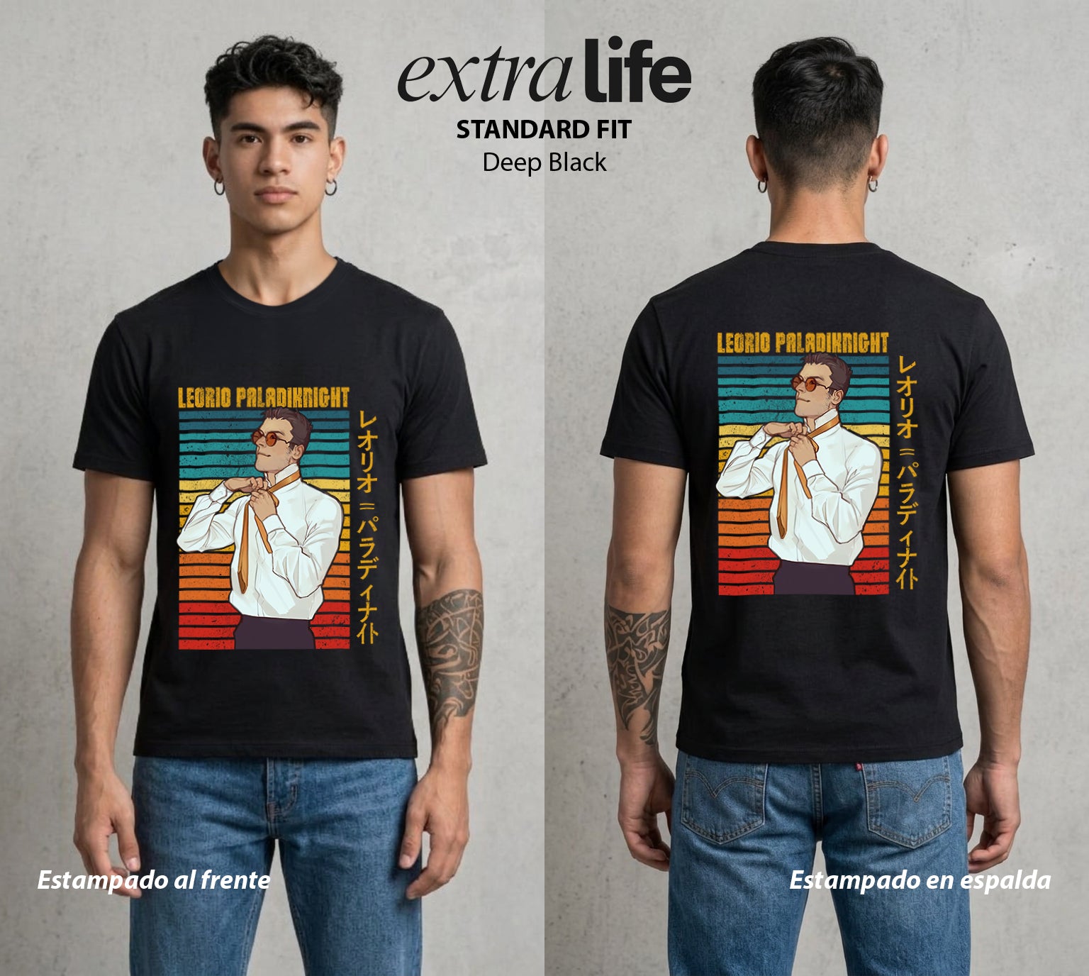 La Prueba del Cazador | La Promesa del Medico #02153 - Playera Standard Fit | Deep Black - Foto en modelo