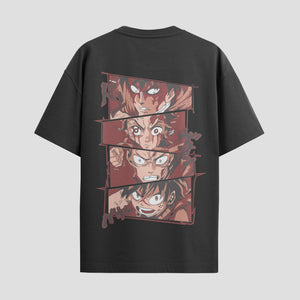 Playera urbana de anime y gaming ExtraLife MX, corte Standard Fit unisex ligero y transpirable en color Deep Black y Pure White, ropa de uso diario para gym y casual.