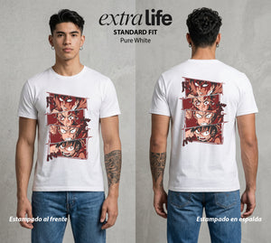 Varios Mundos | El Acero Veloz #02154 - Playera Standard Fit | Pure White - Foto en modelo