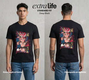 Varios Mundos | La Humanidad Mas Fuerte #02155 - Playera Standard Fit | Deep Black - Foto en modelo