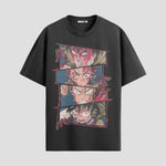 Playera urbana de anime y gaming ExtraLife MX, corte Standard Fit unisex ligero y transpirable en color Deep Black y Pure White, ropa de uso diario para gym y casual.