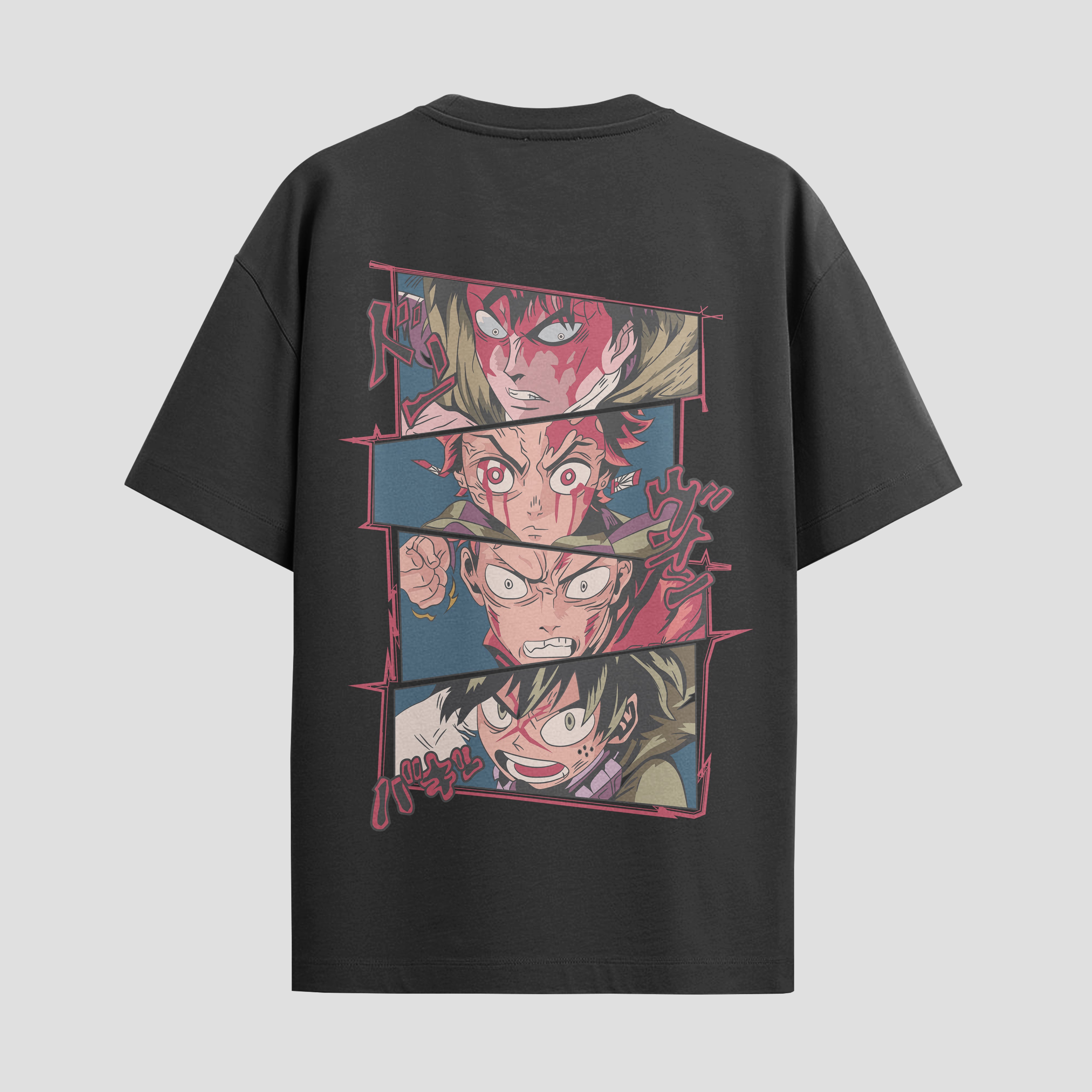 Playera urbana de anime y gaming ExtraLife MX, corte Standard Fit unisex ligero y transpirable en color Deep Black y Pure White, ropa de uso diario para gym y casual.