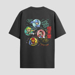 Playera urbana de anime y gaming ExtraLife MX, corte Standard Fit unisex ligero y transpirable en color Deep Black y Pure White, ropa de uso diario para gym y casual.