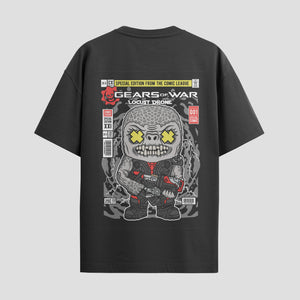 Playera urbana de anime y gaming ExtraLife MX, corte Standard Fit unisex ligero y transpirable en color Deep Black y Pure White, ropa de uso diario para gym y casual.