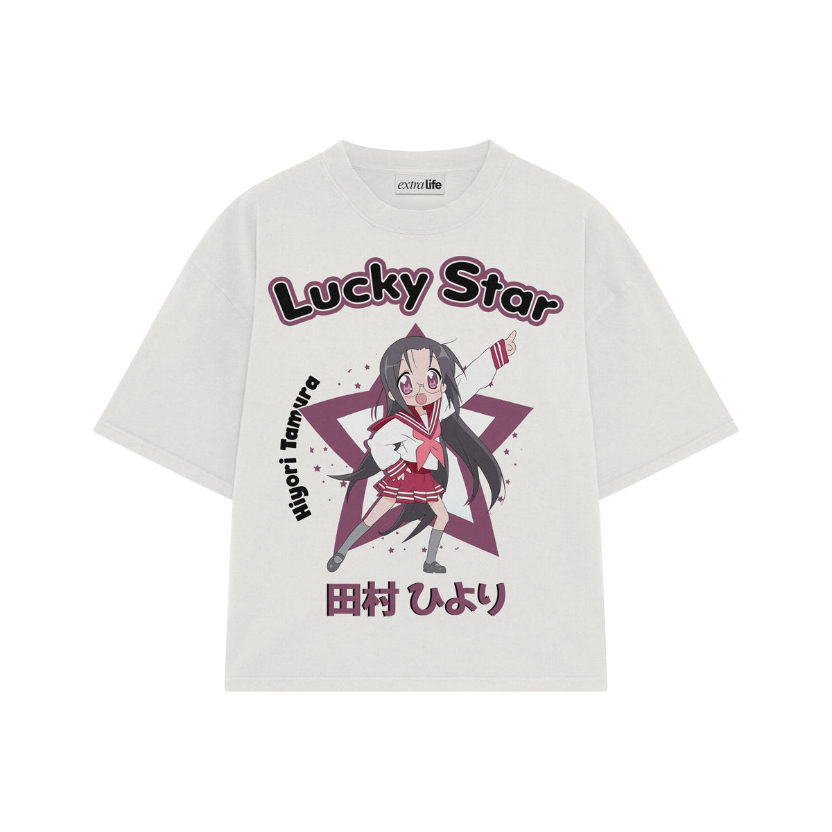 Playera streetwear premium de anime y gaming ExtraLife MX, corte oversized drop shoulder ligero y fresco en color Deep Black y Off-White, moda urbana mexicana de culto.