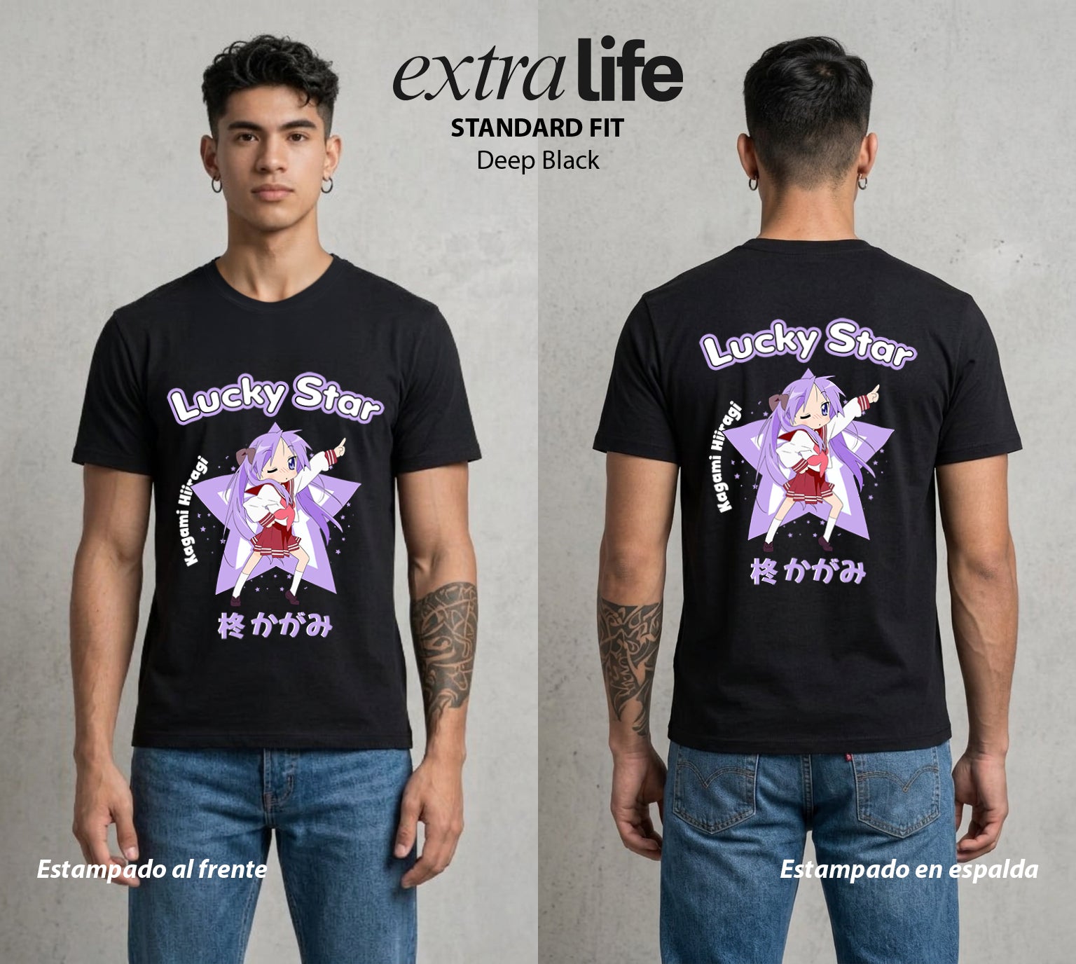La Vida Otaku | La Tsundere del Estudio #02161 - Playera Standard Fit | Deep Black - Foto en modelo