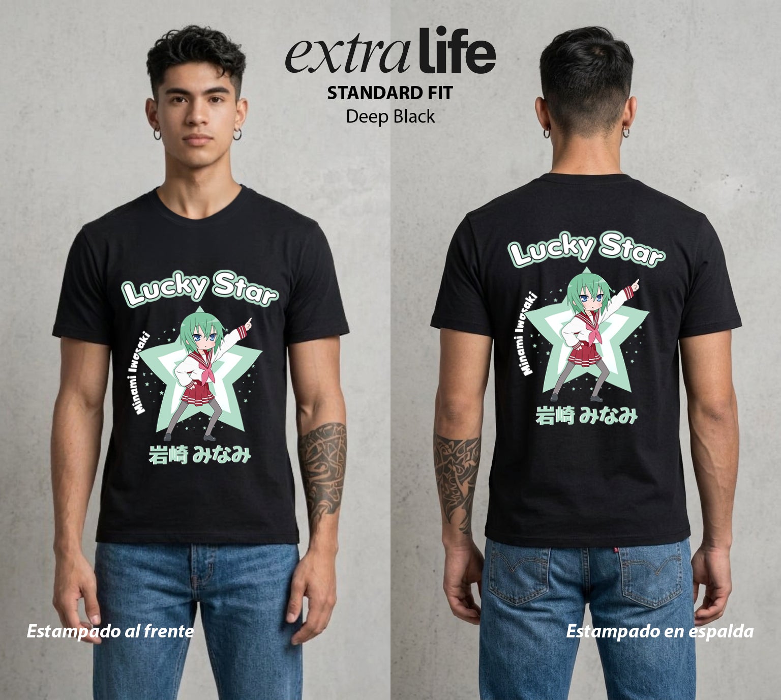 La Vida Otaku | El Silencio y la Gentileza #02165 - Playera Standard Fit | Deep Black - Foto en modelo