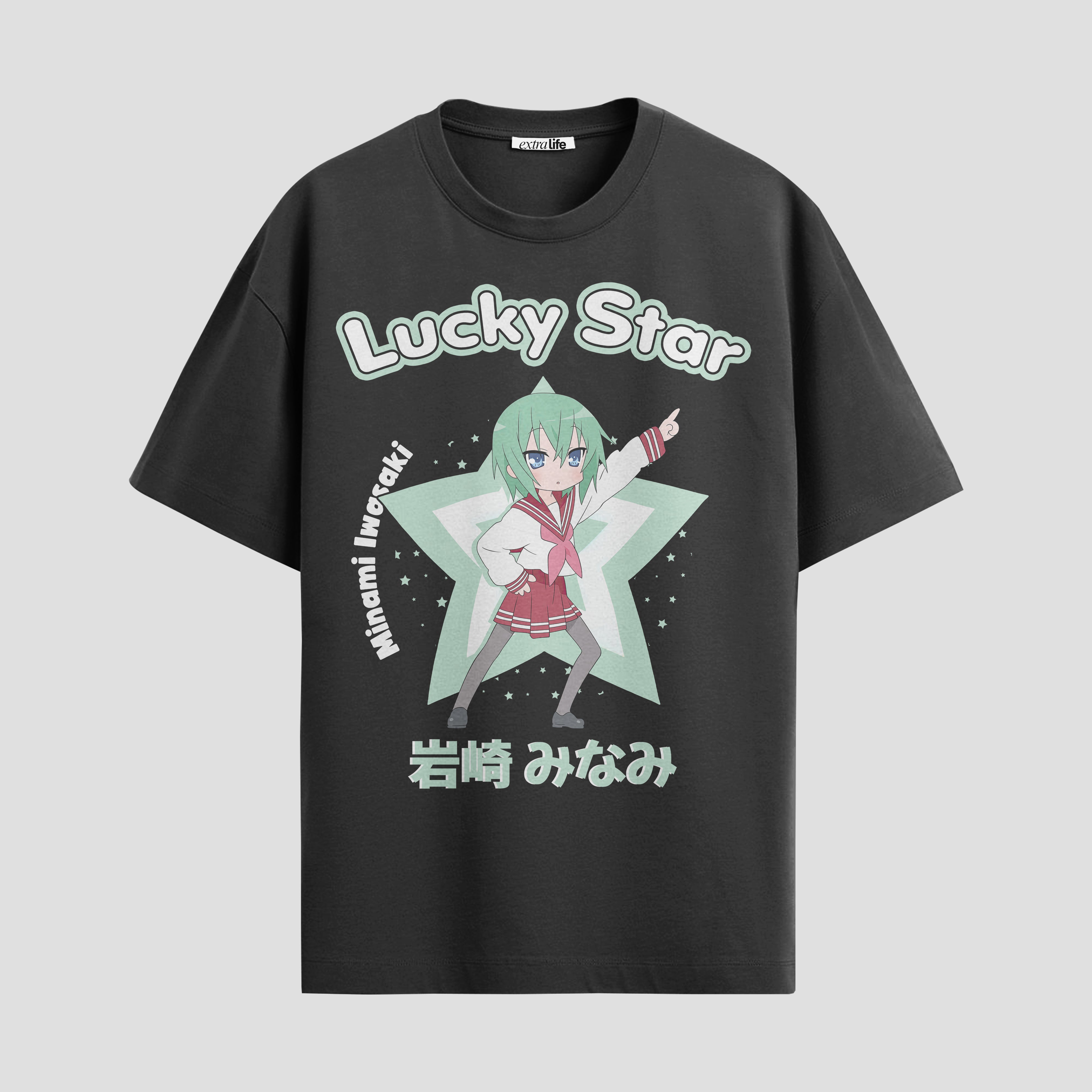 Playera urbana de anime y gaming ExtraLife MX, corte Standard Fit unisex ligero y transpirable en color Deep Black y Pure White, ropa de uso diario para gym y casual.