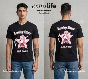 La Vida Otaku | La Estudiante Perfecta #02167 - Playera Standard Fit | Deep Black - Foto en modelo