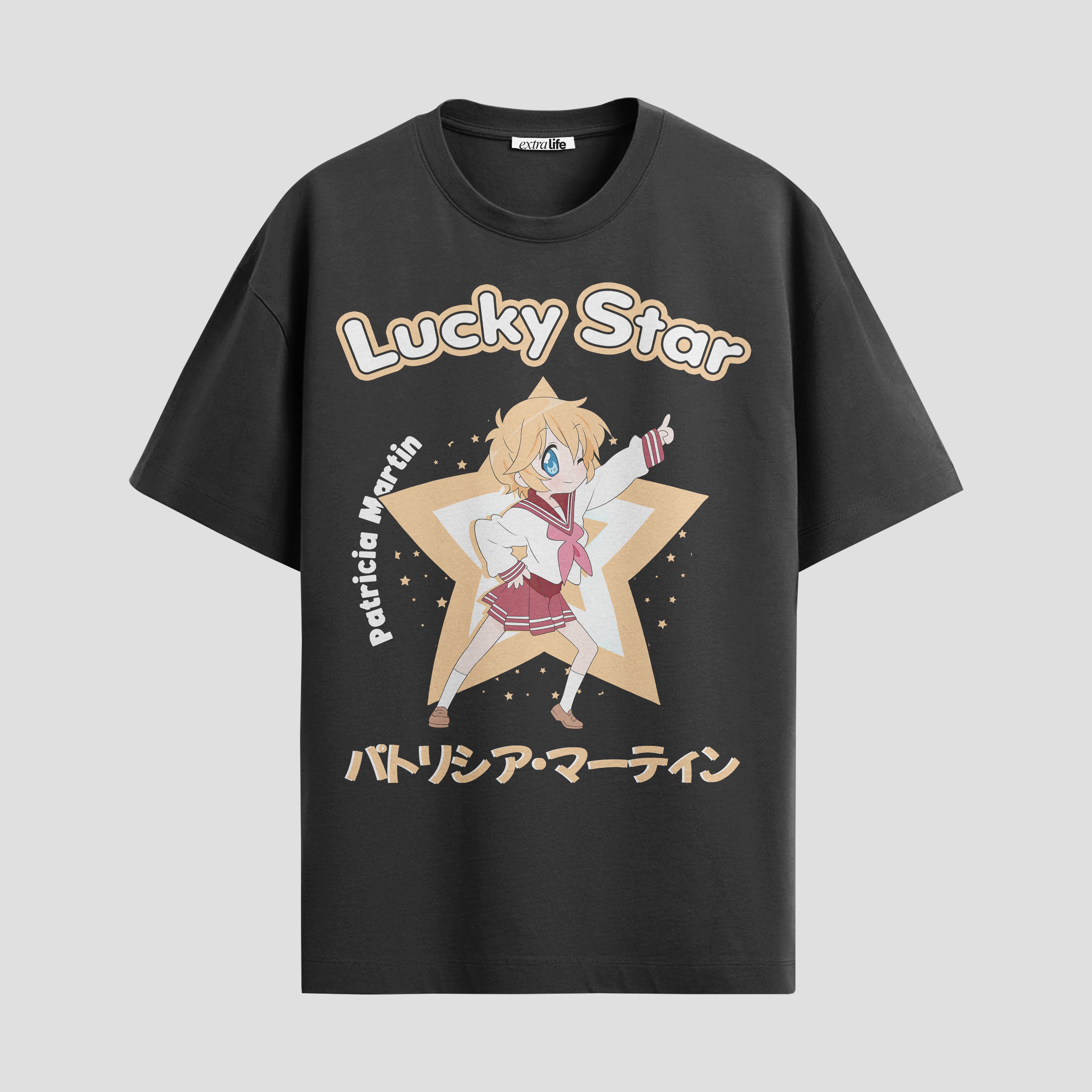 Playera urbana de anime y gaming ExtraLife MX, corte Standard Fit unisex ligero y transpirable en color Deep Black y Pure White, ropa de uso diario para gym y casual.