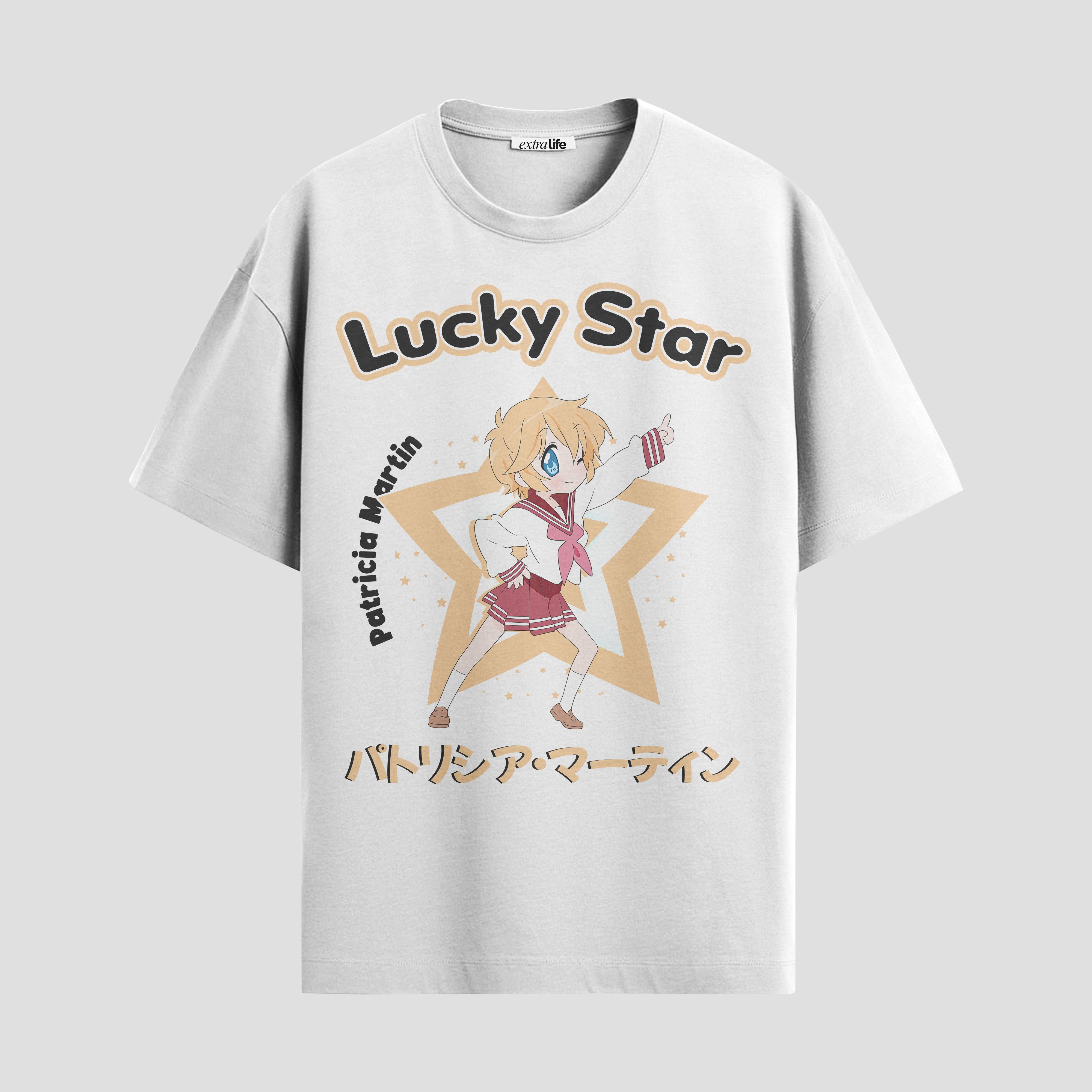 Playera urbana de anime y gaming ExtraLife MX, corte Standard Fit unisex ligero y transpirable en color Deep Black y Pure White, ropa de uso diario para gym y casual.