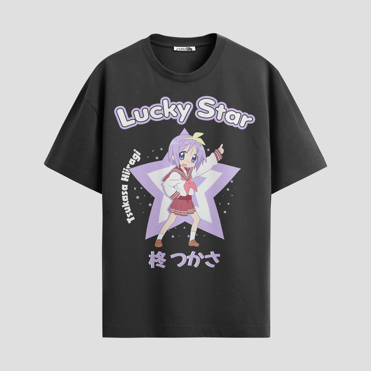 Playera urbana de anime y gaming ExtraLife MX, corte Classic Premium unisex ligero y transpirable en color Deep Black y Pure White, ropa de uso diario para gym y casual.
