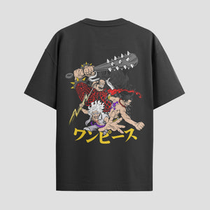 Playera urbana de anime y gaming ExtraLife MX, corte Standard Fit unisex ligero y transpirable en color Deep Black y Pure White, ropa de uso diario para gym y casual.