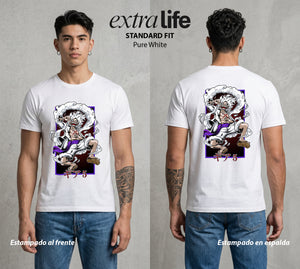Mar de los Piratas | Engranaje del Capitan #02177 - Playera Standard Fit | Pure White - Foto en modelo
