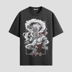 Playera urbana de anime y gaming ExtraLife MX, corte Standard Fit unisex ligero y transpirable en color Deep Black y Pure White, ropa de uso diario para gym y casual.