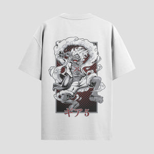Playera urbana de anime y gaming ExtraLife MX, corte Standard Fit unisex ligero y transpirable en color Deep Black y Pure White, ropa de uso diario para gym y casual.
