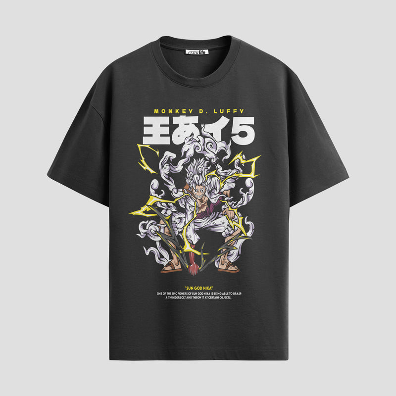 Playera urbana de anime y gaming ExtraLife MX, corte Standard Fit unisex ligero y transpirable en color Deep Black y Pure White, ropa de uso diario para gym y casual.