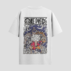 Playera urbana de anime y gaming ExtraLife MX, corte Standard Fit unisex ligero y transpirable en color Deep Black y Pure White, ropa de uso diario para gym y casual.