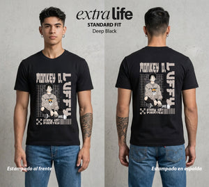 Mar de los Piratas | Pirata de Goma #02182 - Playera Standard Fit | Deep Black - Foto en modelo