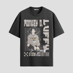 Playera urbana de anime y gaming ExtraLife MX, corte Standard Fit unisex ligero y transpirable en color Deep Black y Pure White, ropa de uso diario para gym y casual.