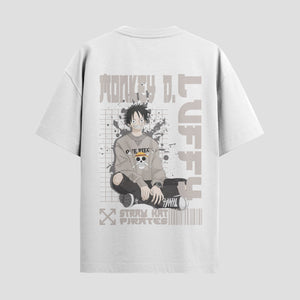 Playera urbana de anime y gaming ExtraLife MX, corte Standard Fit unisex ligero y transpirable en color Deep Black y Pure White, ropa de uso diario para gym y casual.