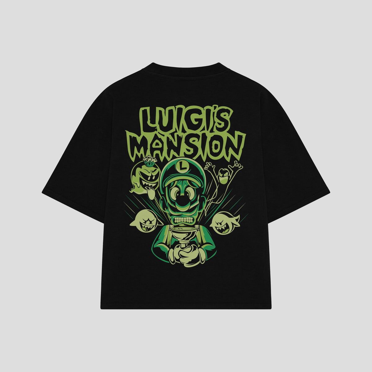 Playera streetwear premium de anime y gaming ExtraLife MX, corte oversized drop shoulder ligero y fresco en color Deep Black y Off-White, moda urbana mexicana de culto.