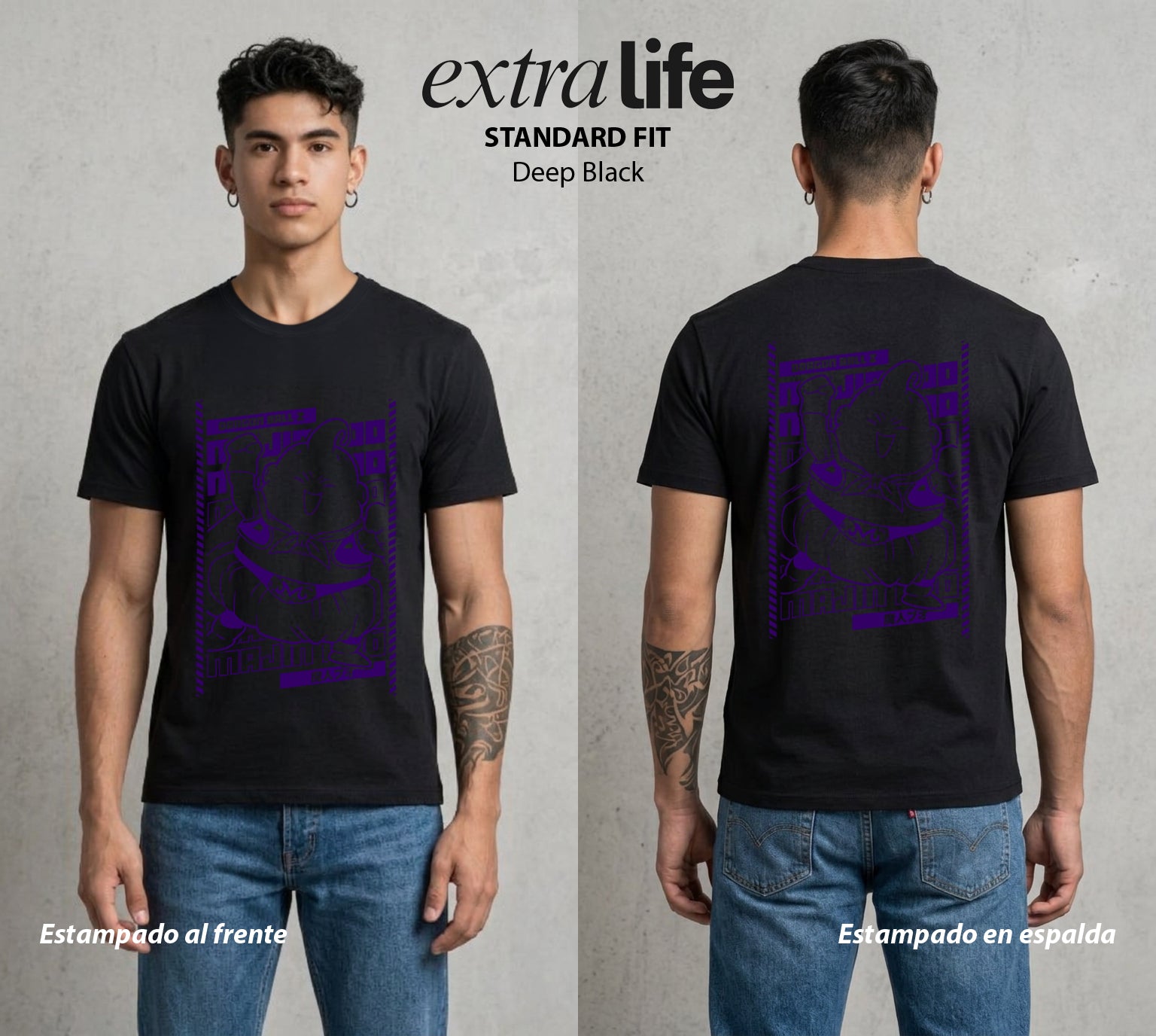 El Poder de las Esferas | El Terror Rosa #02189 - Playera Standard Fit | Deep Black - Foto en modelo
