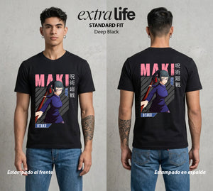 El Arte de las Maldiciones | La Mas Fuerte sin Poder #02194 - Playera Standard Fit | Deep Black - Foto en modelo