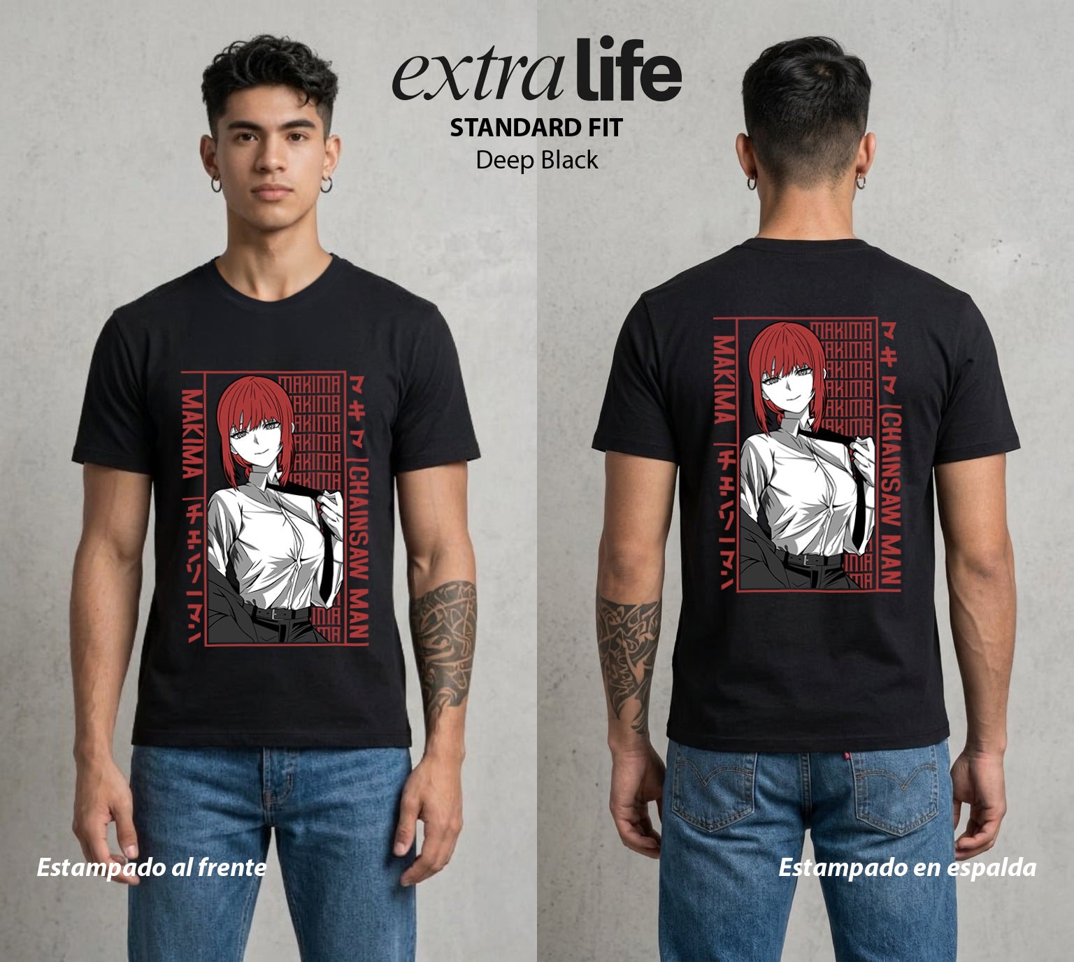 El Contrato Infernal | El Control Absoluto #02195 - Playera Standard Fit | Deep Black - Foto en modelo