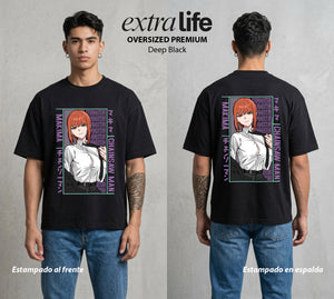 El Contrato Infernal | Las Cadenas del Amor #02196 - Playera Oversized Premium | Deep Black - Foto en modelo