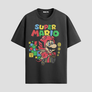 Playera urbana de anime y gaming ExtraLife MX, corte Standard Fit unisex ligero y transpirable en color Deep Black y Pure White, ropa de uso diario para gym y casual.