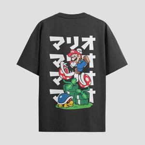 Playera urbana de anime y gaming ExtraLife MX, corte Standard Fit unisex ligero y transpirable en color Deep Black y Pure White, ropa de uso diario para gym y casual.