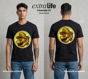 El Reino del Fontanero | El Campeon del Hongo #02206 - Playera Standard Fit | Deep Black - Foto en modelo